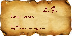 Luda Ferenc névjegykártya